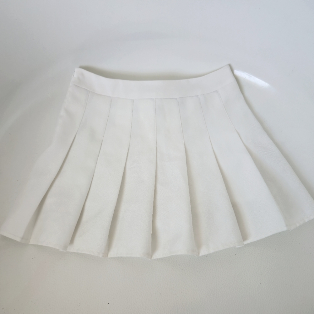 White Pleated Sport Skirt